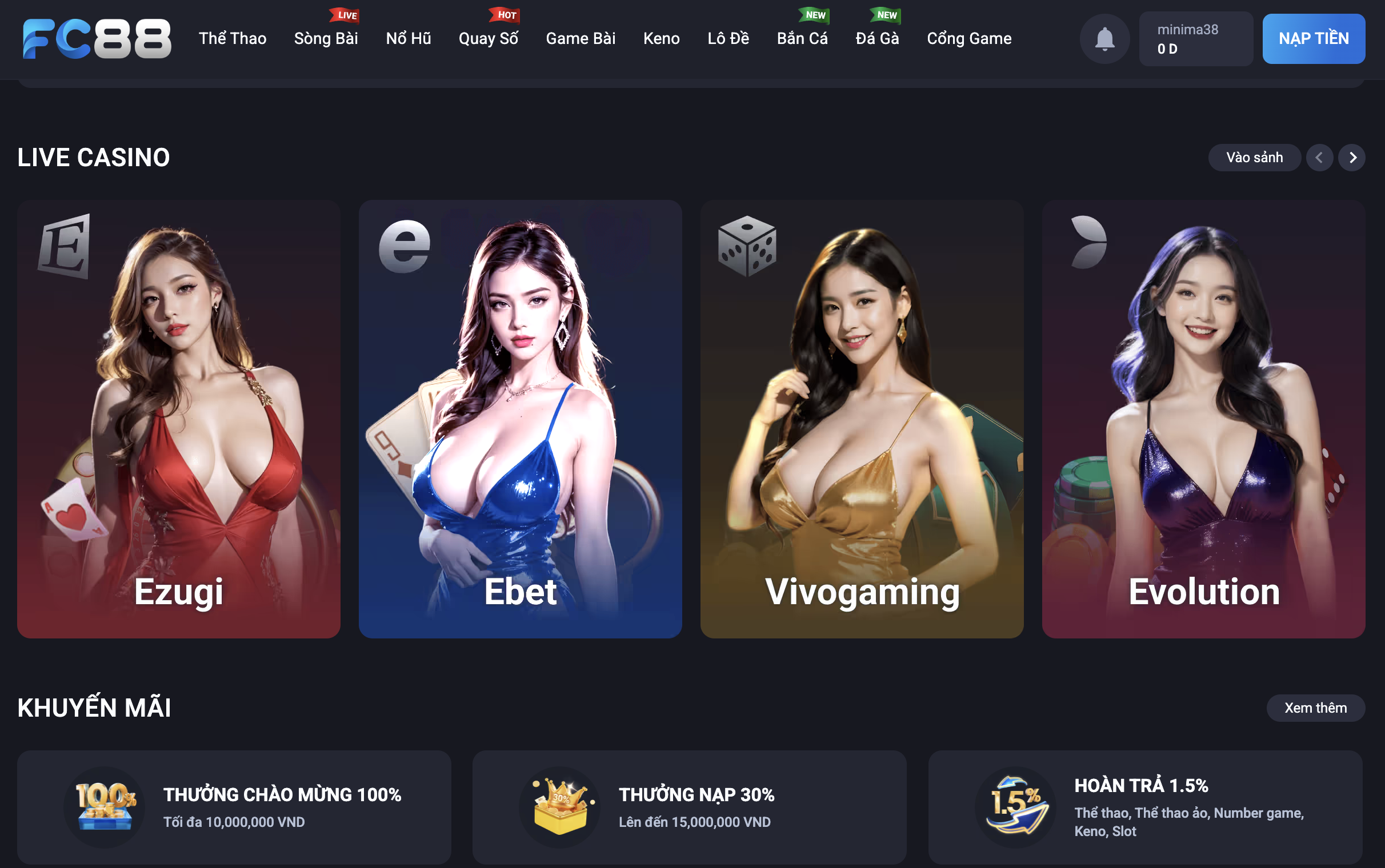 Nhà cái FC88 uy tín, xanh chín và minh bạch
